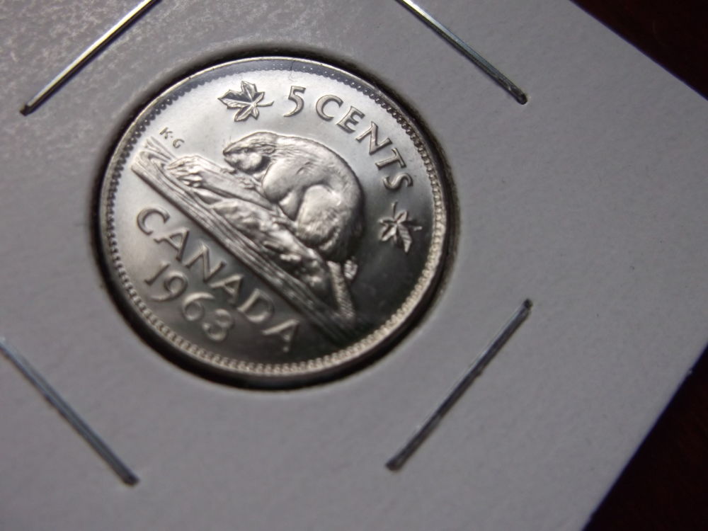 1896-Large-Cent-And-1963-Unc-Canadian-Nickel!